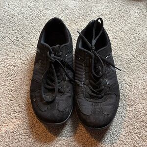 Black, nonslip shoes, us Polo Assn
